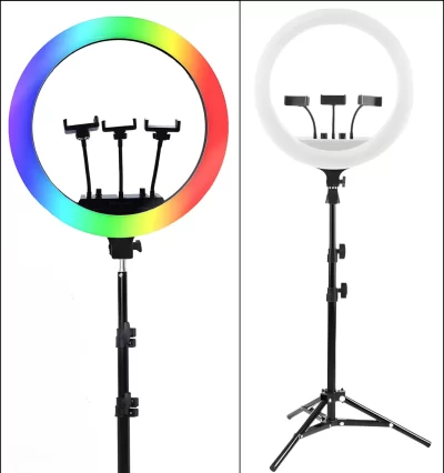 Kit Aro led RGB 18" / 45cm + trípode