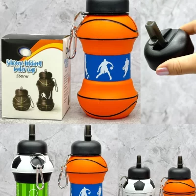 Botella plegable basquet / fútbol 500ml