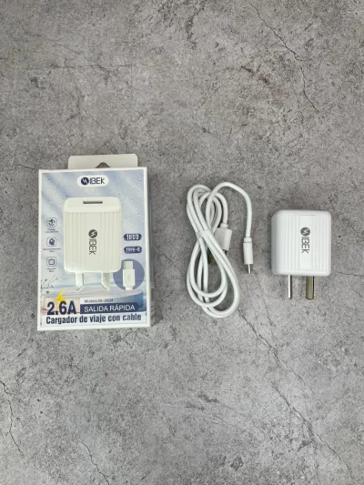 Cargador Ibek tipo C 2.6A IB-2604