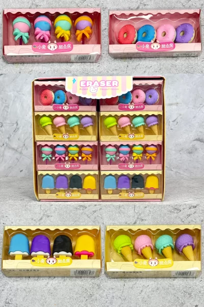 Goma de borrar paquete 4 pcs