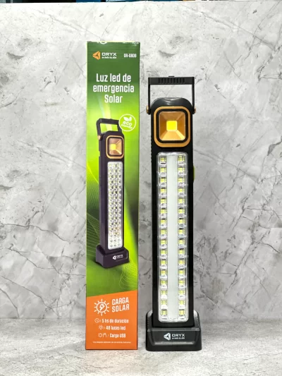 Luz de emergencia c/ panel solar Oryx 48 led