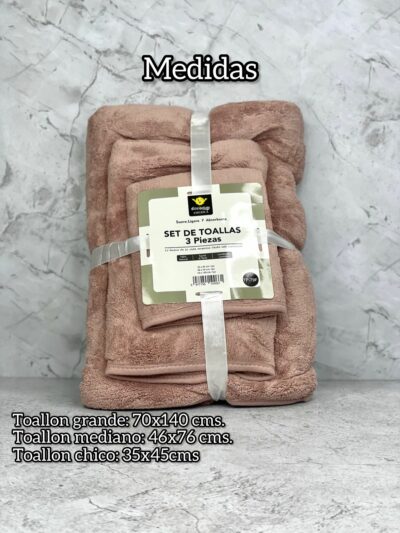 Set 3 pcs toallas secado rapido Goldsun - Image 3