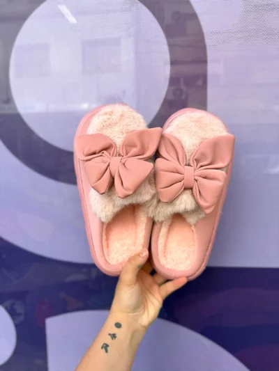 Pantuflas moño