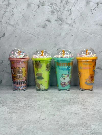Vaso acrilico de capibara pastel 450ML