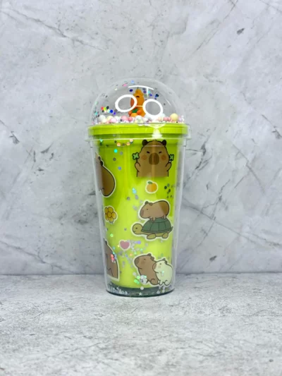 Vaso acrilico de capibara pastel 450ML - Image 3
