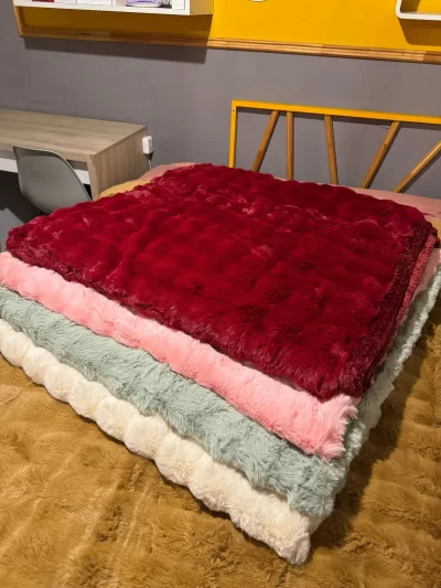 Manta piel conejo premium