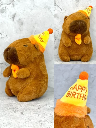 Peluche capibara Happy Birthday - Image 3