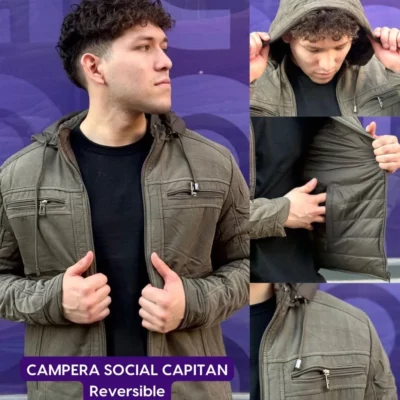 Campera Social Capitan reversible COD 7204