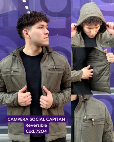 Campera Social Capitan reversible COD 7204