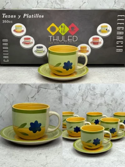 Taza + plato ceramica 6 pcs - Image 7