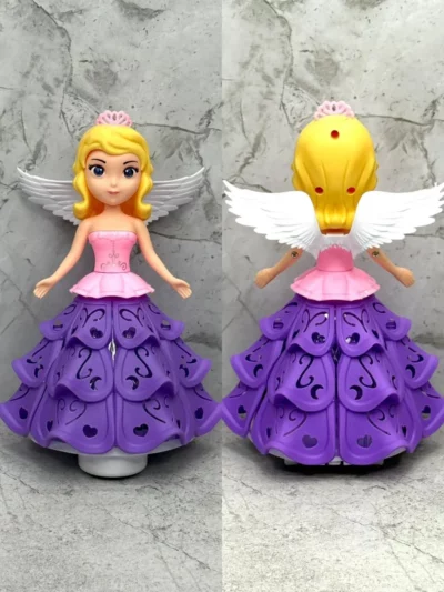 Princesa que baila y camina con luz y musica