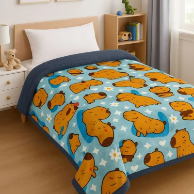Manta capibara con corderito interno