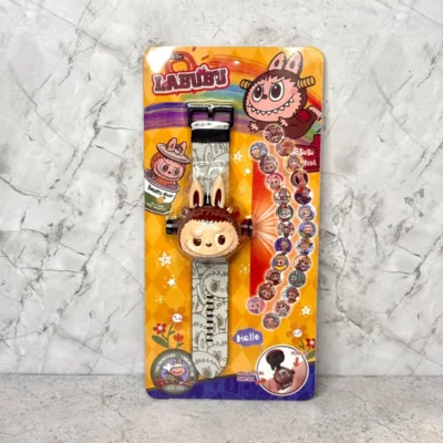 Reloj proyector labubu y capibara infantil