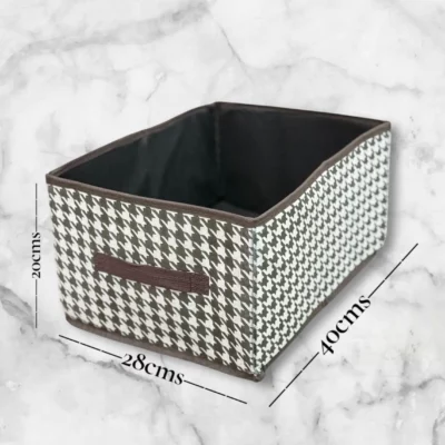 Caja organizadora de tela escoces