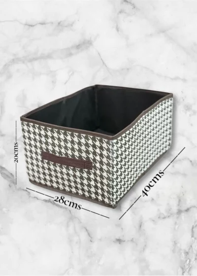 Caja organizadora de tela escoces