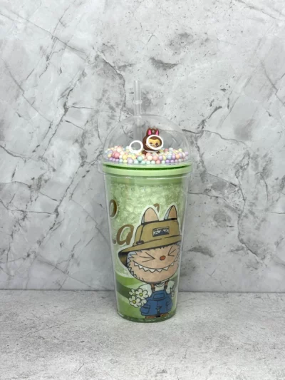 Vaso acrilico labubu con sorbete - Image 2