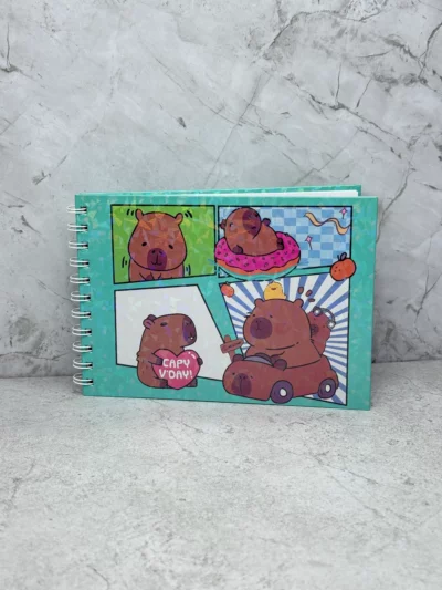 Cuaderno capibara para dibujo holografico