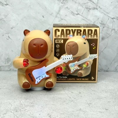 Capibara guitarrista con luz y musica