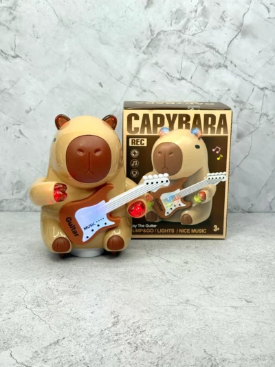 Capibara guitarrista con luz y musica