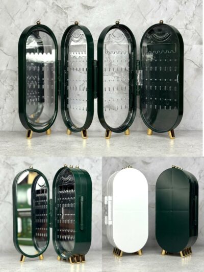 Organizador joyero x4 plegable con espejo - Image 8