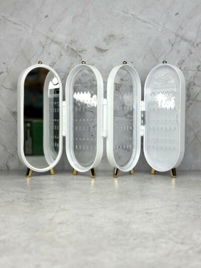Organizador joyero x4 plegable con espejo - Image 6