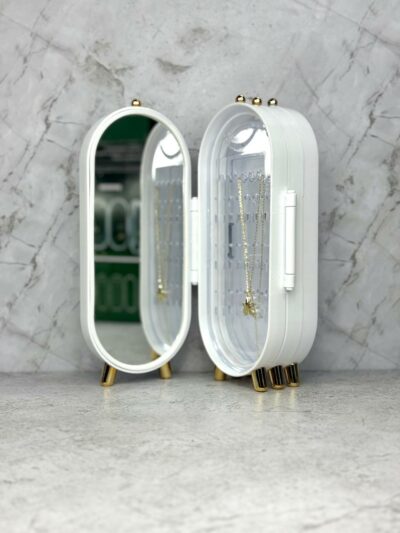 Organizador joyero x4 plegable con espejo - Image 2