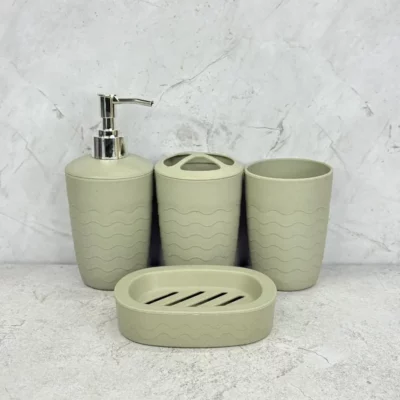 Set jabonera de baño 4 pcs