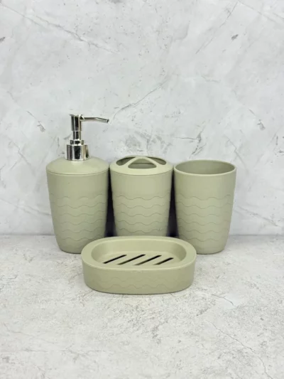 Set jabonera de baño 4 pcs
