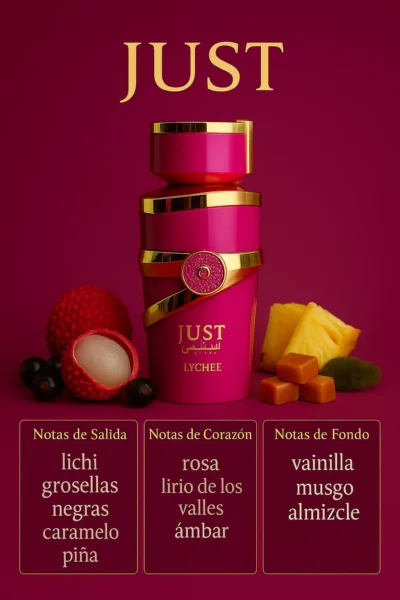 Perfume arabe Just Lychee - Image 2