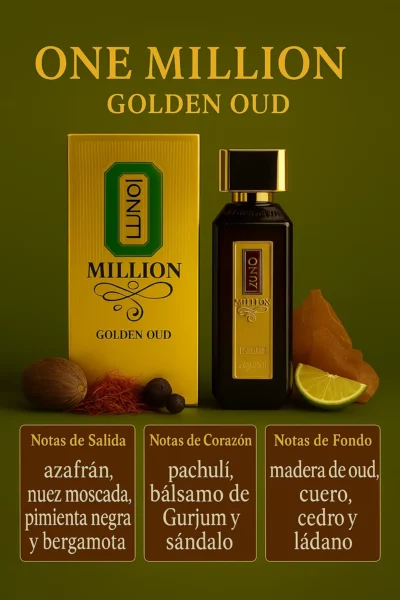 Perfume arabe One Million Golden Oud - Image 2