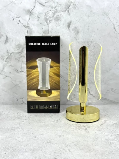 Lampara espiral dorada