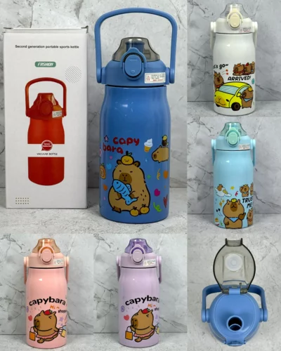 Cantimplora Fashion 1000ml Capibara y Labubu - Image 15
