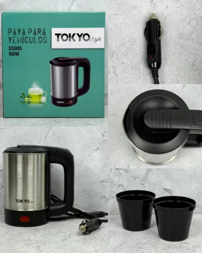 Pava electrica para auto Tokyo 500 ML + 2 tazas - Image 7