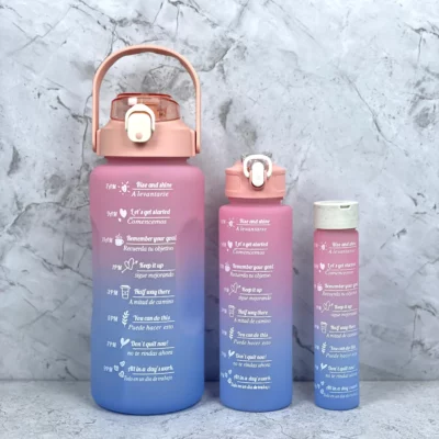 Botella motivacional 3 en 1 labubu