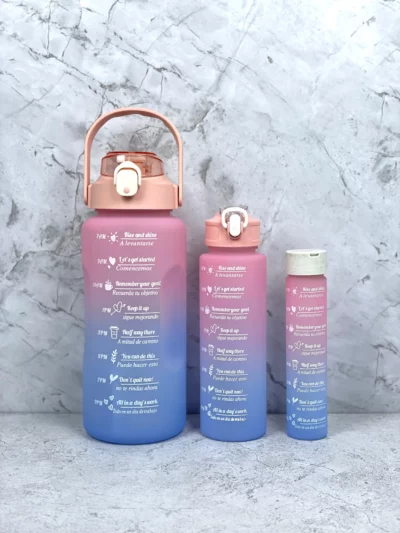 Botella motivacional 3 en 1 labubu