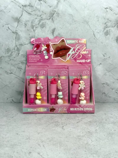 Gloss con llavero Gatito Romantic Rain 12 pcs