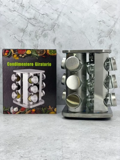 Especiero giratorio cuadrado 12 pcs