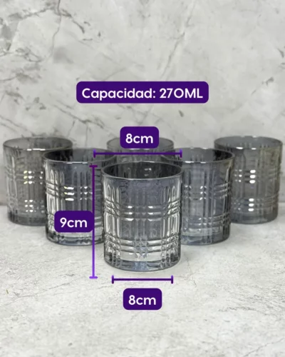 Set vaso 6 pcs Whisky lineas Diamonds DM331-4 - Image 5