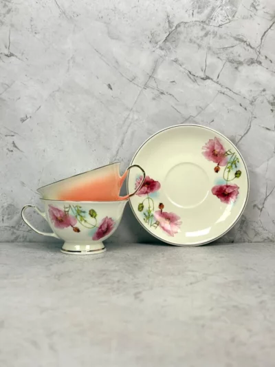 Taza corazón con plato - Image 3
