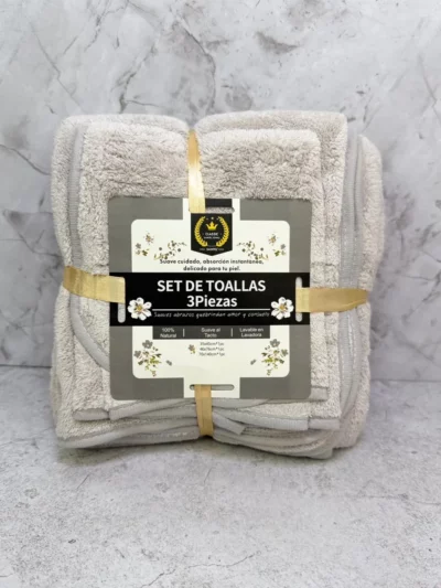 Set de toallas 3 pcs goldsun pequeña - Image 9