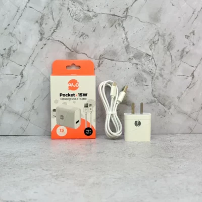 Cargador Pocket Aló 15W Cabezal Usb a tipo C