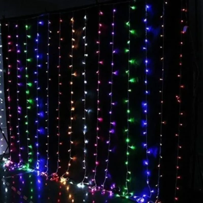 Cortina lluvia multicolor 3x3 mts