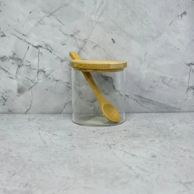 Organizador de vidrio de 3 Pcs con bambu