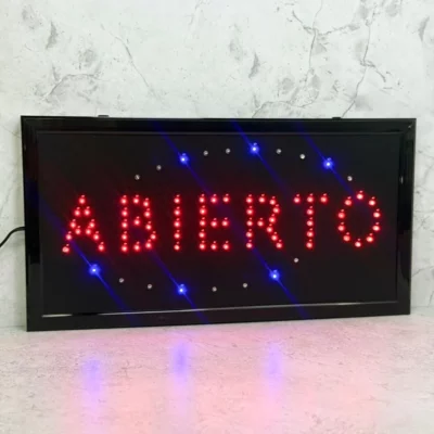 Cartel led "ABIERTO"
