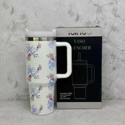 Vaso quencher moño y flores 1200ml TOKYO-93
