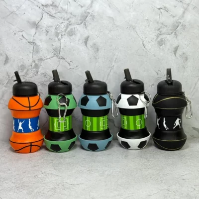Botella plegable basquet / fútbol 500ml