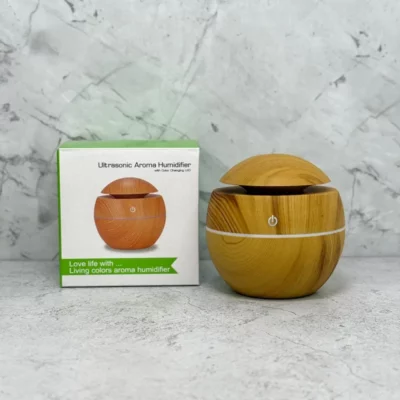 Humidificador esfera simil madera